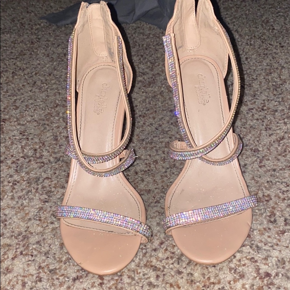 Nude glam heels